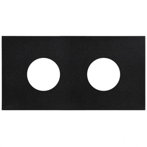Rámeček dvojnásobný (různé kombinace) VECTIS - Materiál: hliník, Barva: černý, Orientace rám.: horizontální, Kombinace: zásuvka+zásuvka