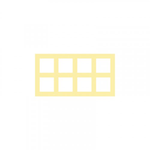 Rámeček 4x dvojnásobný svislý - Barva rámečku: vanilkově žlutý