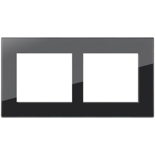Double frame glass DECENTE - Material: glass, Colour: mirror steel, Frames multiplicity: double frame, Frame orientation: vertical