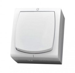 Vypínač řazení 2 IP44 na omítku, kompletní, MADERA