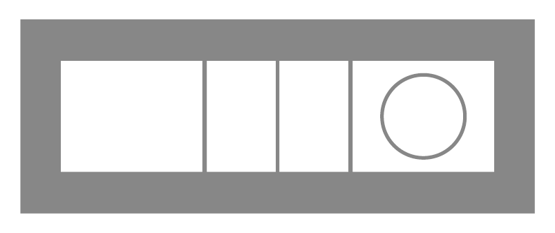 Vypínač ř. 1 + vypínač ř. 5 + zásuvka plexisklo (různé barvy) DECENTE