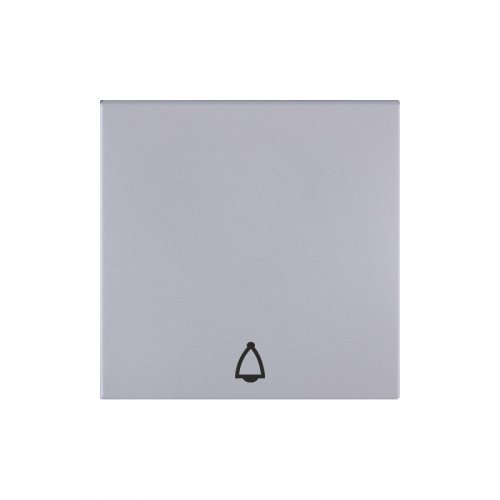 Kryt jednoduchý IP 44 se symbolem zvonku - Cover colour: aluminium
