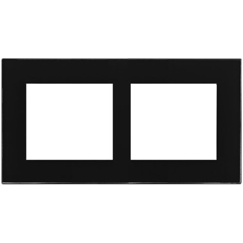 Double frame glass DECENTE - Material: glass, Colour: black mat, Frames multiplicity: double frame, Frame orientation: horizontal