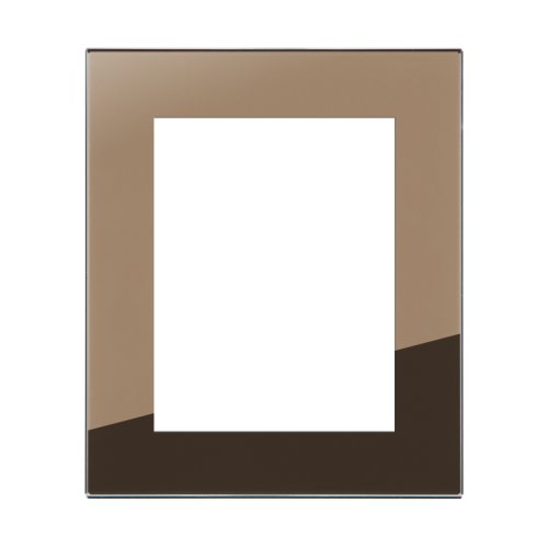 Double socket frame glass DECENTE - Material: glass, Colour: mirror bronze