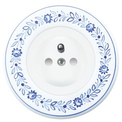 Keramická ručně malovaná zásuvka