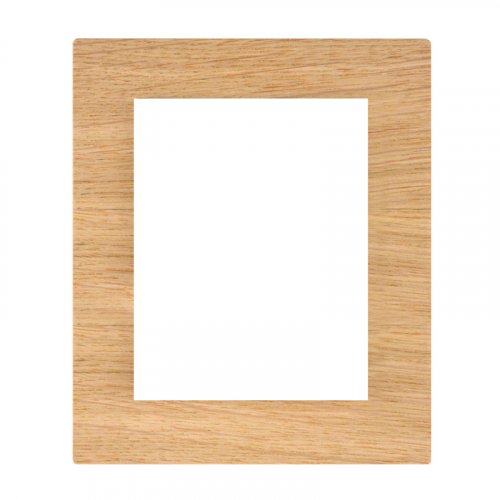 Double socket frame wooden DECENTE - Material: wood, Colour: MDF oak