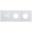 Rámeček trojnásobný (různé kombinace) VECTIS SQUARE - Materiál: hliník, Barva: bílý, Orientace rám.: horizontální, Kombinace: 2+zásuvka+zásuvka