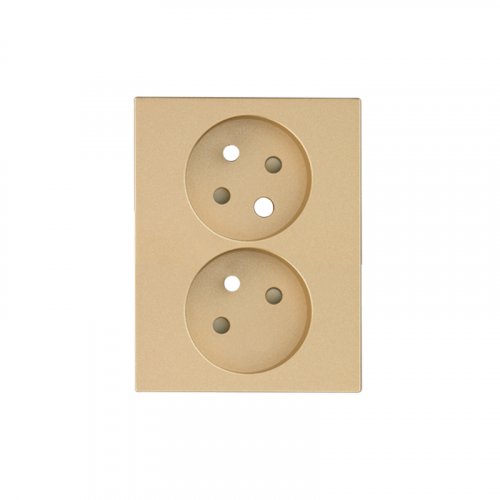 Cover for a double socket - Cover colour: gold