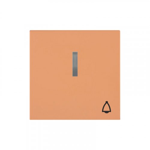 Kryt jednoduchý s prosvětlením se symbolem zvonku - Barva krytu: broskově oranžová