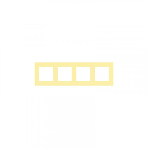 Rámeček čtyřnásobný - Barva rámečku: vanilkově žlutý