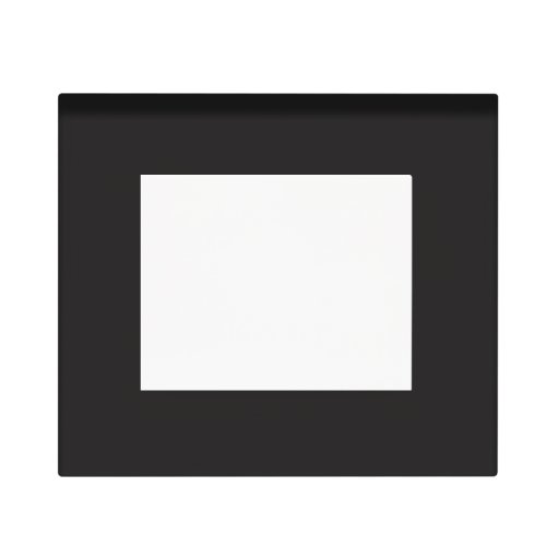 Vypínač řazení 1 skleněný (různé barvy) - Barva: antracitově černý, Barva krytu: sněhově bílý lesklý