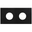 Rámeček dvojnásobný (různé kombinace) VECTIS - Materiál: hliník, Barva: černý, Orientace rám.: horizontální, Kombinace: zásuvka+zásuvka