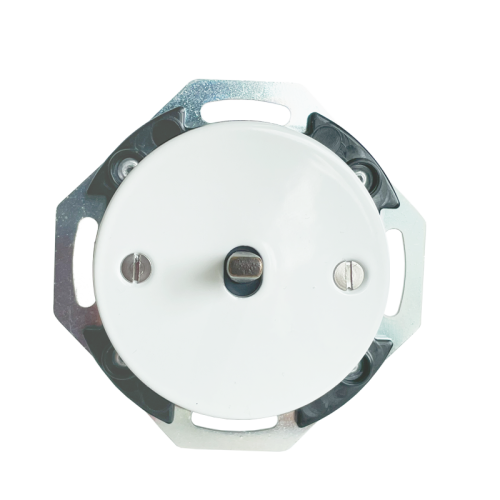 Two pole switch - Device type: switch, Toggle colour: patina, Cover colour: white