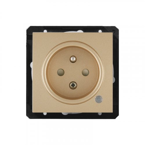 Zásuvka s přepěťovou ochranou - Cover colour: gold, Device type: single outlet
