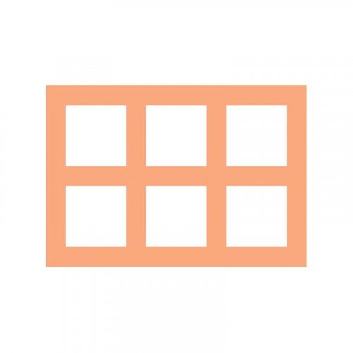 Rámeček 3x dvojnásobný svislý - Barva rámečku: broskvově oranžový