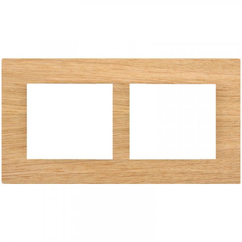 Double frame wooden DECENTE - Material: wood, Colour: MDF oak, Frames multiplicity: double frame, Frame orientation: horizontal