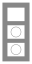 Vypínač ř. 1 s dvěma zásuvkami plexisklo (různé barvy) DECENTE