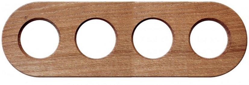 Wooden fourfold frame RETRO - Material: wood, Colour: light oak