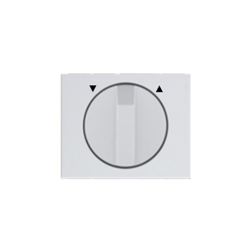 Cover for a shutter controller with rotary controller - Cover colour: aluminium