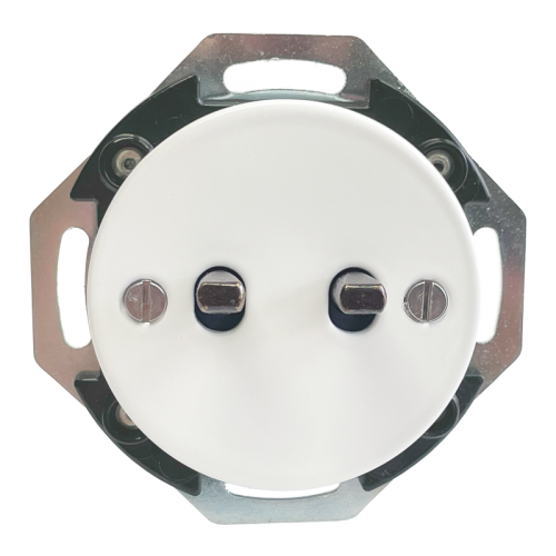 Double press switch (double push button) - Cover colour: white, Device type: switch, Toggle colour: patina