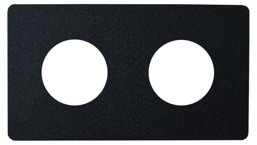 Double frame AVANT - Material: metal - aluminium, Colour: black, Frame orientation: horizontal, Combination: outlet+outlet