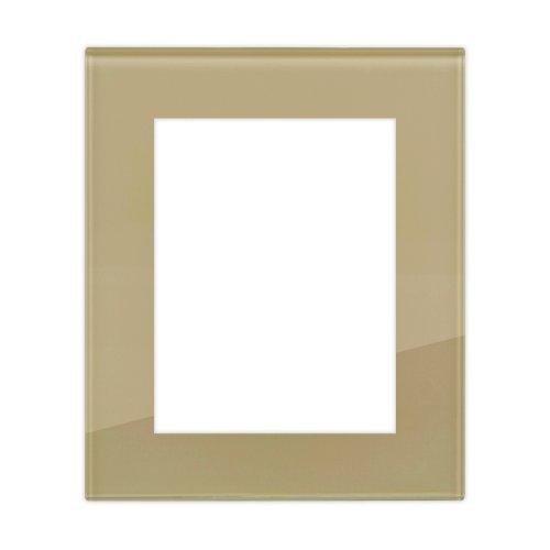Rámeček dvojzásuvky skleněný DECENTE - Materiál: sklo, Barva: mocca
