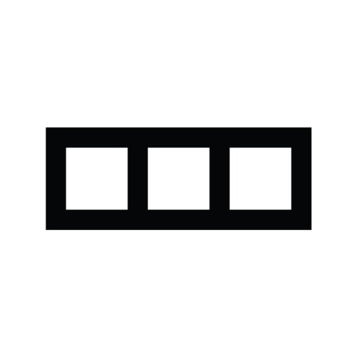 Triple frame plexi DECENTE - Material: plexi, Colour: black, Frames multiplicity: triple frame, Frame orientation: horizontal