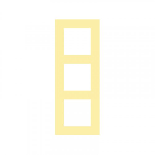 Rámeček trojnásobný svislý - Barva rámečku: vanilkově žlutý