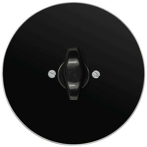 Glass single frame RETRO - Material: glass, Colour: black, Handle: black BTA handle