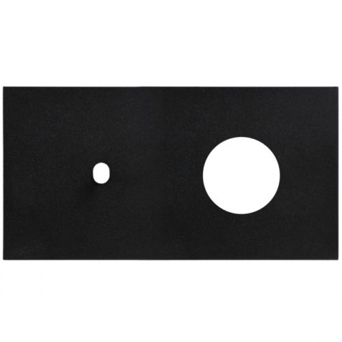 Rámeček dvojnásobný (různé kombinace) VECTIS - Materiál: hliník, Barva: černý, Orientace rám.: horizontální, Kombinace: 1+zásuvka