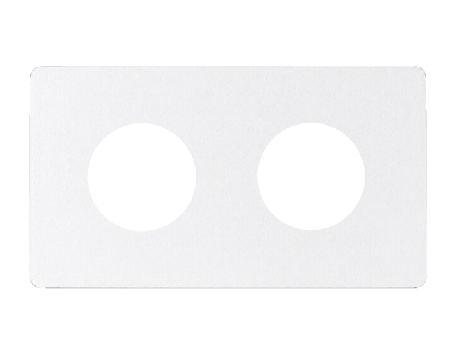 Double frame AVANT - Material: metal - aluminium, Colour: white, Frame orientation: horizontal, Combination: outlet+outlet