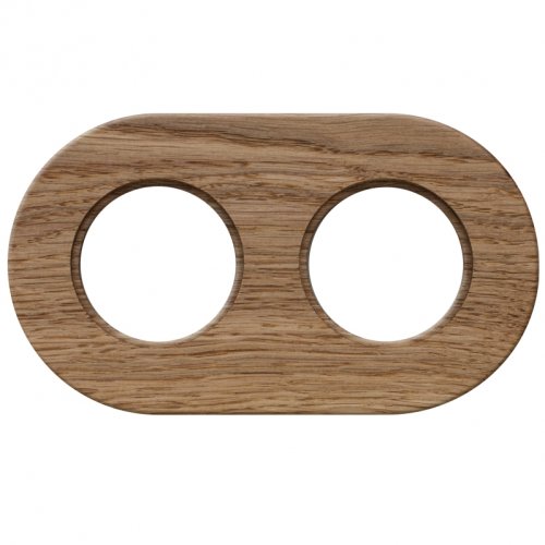 Wooden double frame RETRO - Material: wood, Colour: light oak