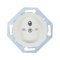 Single socket with safety shutters