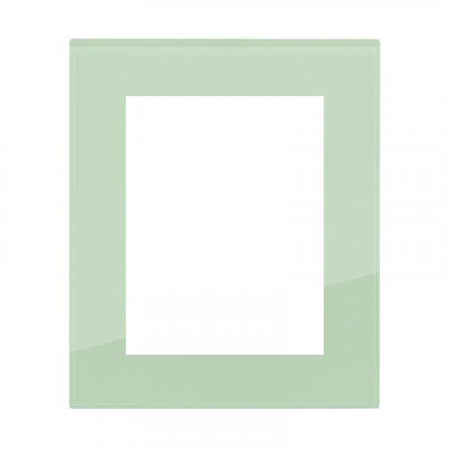 Rámeček dvojzásuvky skleněný DECENTE - Materiál: sklo, Barva: ledově zelený