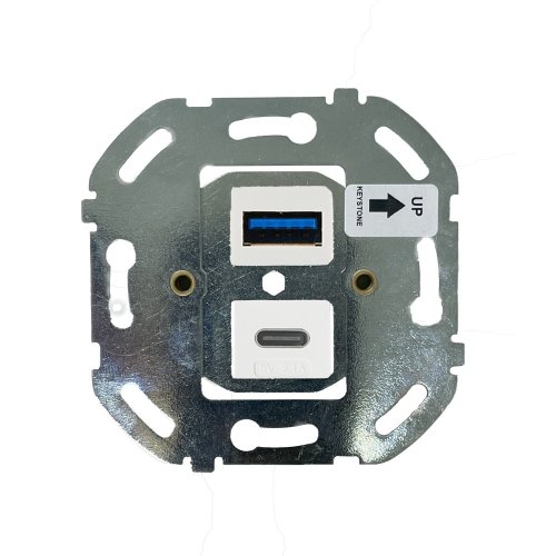 2x USB-C socket - Colour of keystone: white