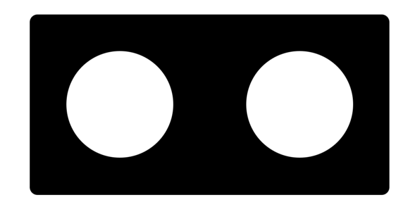Rámeček dvojnásobný AVANT - Materiál: kov - hliník, Barva: bílý, Orientace rám.: horizontální, Kombinace: zásuvka+zásuvka