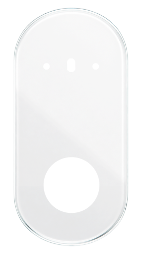 Glass double frame NEXA RONDO - Colour: white, Frame orientation: vertical, Combination: 1+outlet