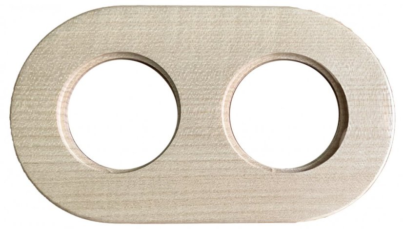 Rámeček dvojnásobný dřevěný RETRO - Materiál: dřevo, Barva: javor
