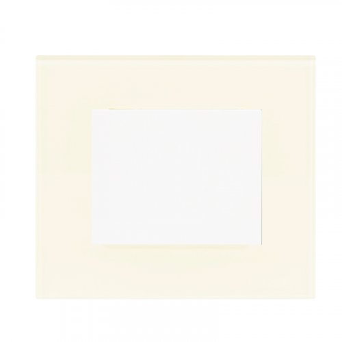 Rámeček jednonásobný skleněný DECENTE - Materiál: sklo, Barva: smetanově bílý