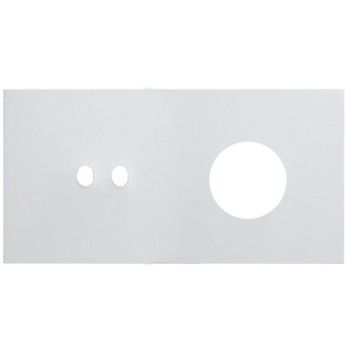 Rámeček dvojnásobný (různé kombinace) VECTIS SQUARE - Materiál: hliník, Barva: bílý, Orientace rám.: horizontální, Kombinace: 2+zásuvka