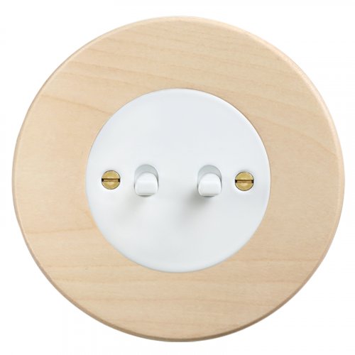 2-gang 1-way switch (wooden)