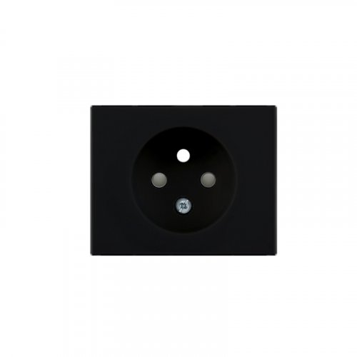 Cover for single socket - Cover colour: black mat