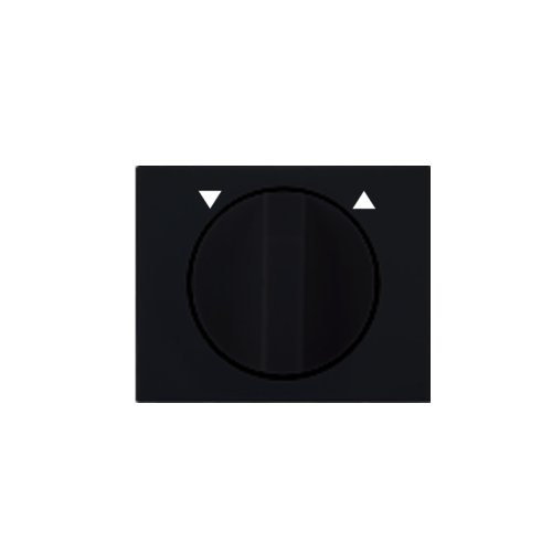 Cover for a shutter controller with rotary controller - Cover colour: black