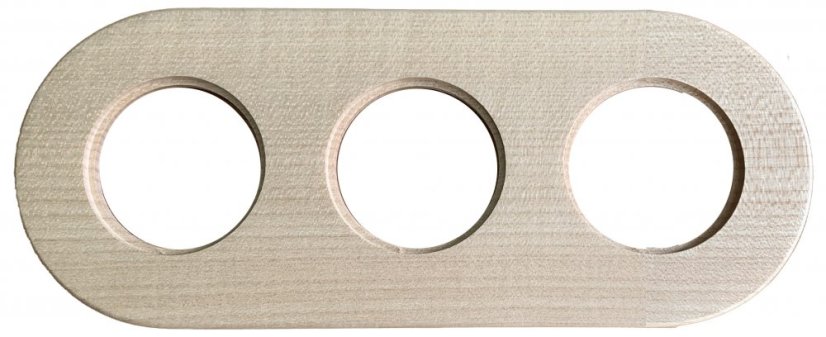 Wooden triple frame RETRO - Material: wood, Colour: maple