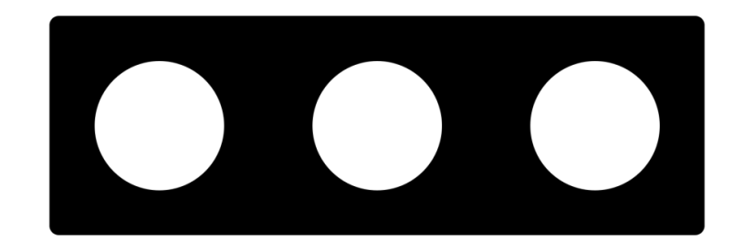 Rámeček trojnásobný AVANT - Materiál: kov - hliník, Barva: bílý, Orientace rám.: horizontální, Kombinace: zásuvka+zásuvka+zásuvka