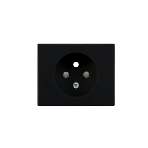Cover for single socket - Cover colour: black mat