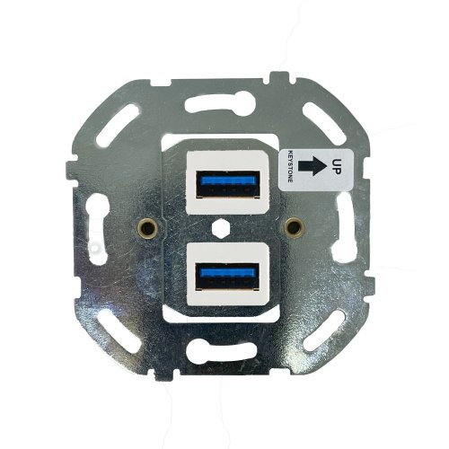 Zásuvka 2x USB-A - Barva keystone: bílá