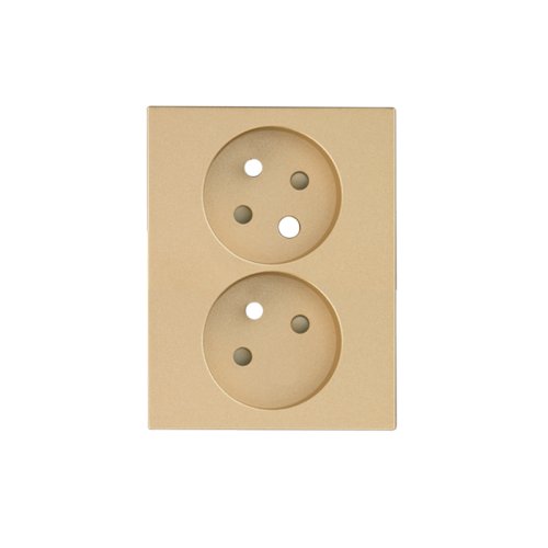 Cover for a double socket - Cover colour: gold
