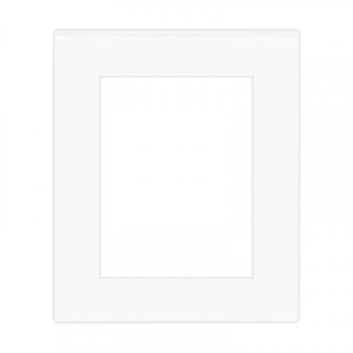 Double socket frame glass DECENTE - Material: glass, Colour: white mat