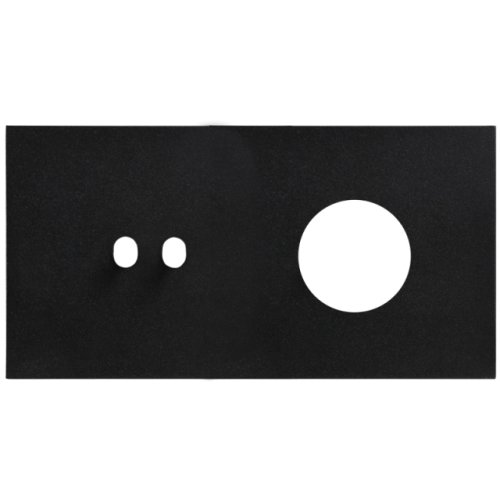 Rámeček dvojnásobný (různé kombinace) VECTIS SQUARE - Materiál: hliník, Barva: černý, Orientace rám.: horizontální, Kombinace: 2+zásuvka